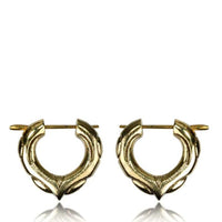 Cargar imagen en el visor de la galería, Pin Creolen Messing Brass antik golden verziert handgefertigt Ohrringe - chic-net.de
