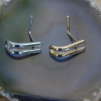 Cargar imagen en el visor de la galería, Pin Stecker 0,8 mm Nostril Ohr Edelstahl L-Form Klammer - chic-net.de
