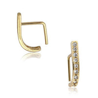 Cargar imagen en el visor de la galería, Pin Stecker 0,8mm Nostril Ohr Kristall L-Form Bogen - chic-net.de
