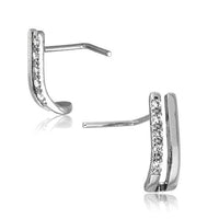 Cargar imagen en el visor de la galería, Pin Stecker 0,8mm Nostril Ohr Kristall L-Form Klammer - chic-net.de
