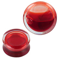 Load image into Gallery viewer, Plug Acryl transparent Flüssigkeit dunkelrot Blut - chic-net.de
