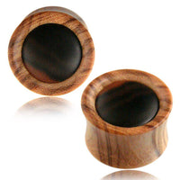 Cargar imagen en el visor de la galería, Plug Olivenholz Sonoholz hell gemasert Mitte braun Tunnel Tribal Expander Organic - chic-net.de
