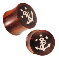 Cargar imagen en el visor de la galería, Plug Sonoholz dunkel braun Resin Oberfläche Anker weiß - chic-net.de
