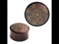 Cargar imagen en el visor de la galería, Plug Sonoholz Jackfrucht crushed Türkis Labyrinth double flared - chic-net.de
