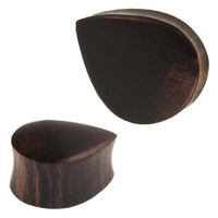 Load image into Gallery viewer, Plug Sonoholz Träne Tropfen Form dunkelbraun double flared Handarbeit - chic-net.de
