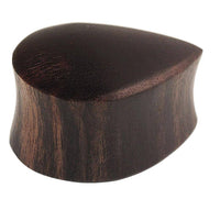 Load image into Gallery viewer, Plug Sonoholz Träne Tropfen Form dunkelbraun double flared Handarbeit - chic-net.de
