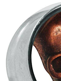 Cargar imagen en el visor de la galería, Plug Tunnel silbern Edelstahl kupferfarben Metall Skull Acryl transparent Piercing - chic-net.de

