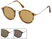 Load image into Gallery viewer, Retro Sonnenbrille Panto Round Glasses 400 UV Steg hoch geschwungen Metallbügel - chic-net.de
