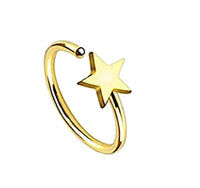 Load image into Gallery viewer, Ring Stern gold Daith Helix Nasen Lippen Ohr Piercing - chic-net.de
