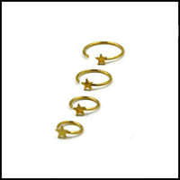Load image into Gallery viewer, Ring Stern gold Daith Helix Nasen Lippen Ohr Piercing - chic-net.de
