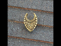 Cargar imagen en el visor de la galería, Saddle Plug antik gold Messing Spalt Muster Tribal - chic-net.de
