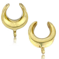 Load image into Gallery viewer, Saddle Plug Messing antik gold Sichel Hook für Anhänger - chic-net.de
