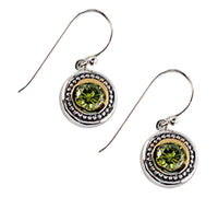 Load image into Gallery viewer, Schmuck Set Kreise Zirkonia vergoldet 925 Silber grün - chic-net.de
