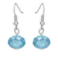 Cargar imagen en el visor de la galería, Schmuckset Kette Perlen blau schwarz Glasperlen Ohrringe blau Halskette Damen Schmuckdraht verstellbar ca 46 cm - chic-net.de
