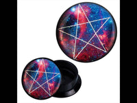 Load image into Gallery viewer, Schraub Plug Acryl All weiß pink blau Pentagramm Piercing Ohrschmuck - chic-net.de
