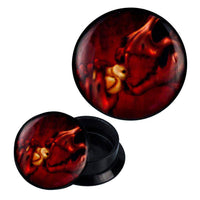 Load image into Gallery viewer, Schraub Plug Acryl Drachen Skelett frisst Küken Piercing Ohrschmuck - chic-net.de
