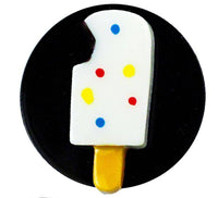 Load image into Gallery viewer, Schraub Plug Acryl Eis am Stil plastisch weiß orange Piercing Ohrschmuck - chic-net.de
