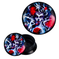 Load image into Gallery viewer, Schraub Plug Acryl Frauenkopf  Candy skull Ranken Piercing Ohrschmuck - chic-net.de

