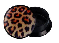 Load image into Gallery viewer, Schraub Plug Acryl Leo Muster beige braun Piercing Ohrschmuck - chic-net.de
