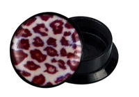 Load image into Gallery viewer, Schraub Plug Acryl Leo Muster weiß braun Expander Piercing Ohrschmuck - chic-net.de
