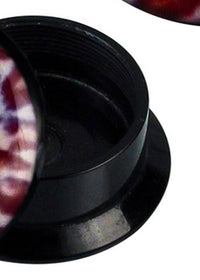 Load image into Gallery viewer, Schraub Plug Acryl Leo Muster weiß braun Expander Piercing Ohrschmuck - chic-net.de
