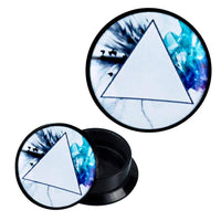 Load image into Gallery viewer, Schraub Plug Acryl Prisma Vögel blau türkis Wellen Piercing Ohrschmuck - chic-net.de
