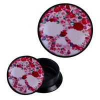 Load image into Gallery viewer, Schraub Plug Acryl Skull aus roten Rosen Piercing Ohrschmuck - chic-net.de
