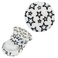 Load image into Gallery viewer, Schraub Plug Acryl weiß und schwarze Sterne Piercing Ohrschmuck - chic-net.de

