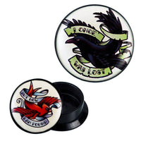 Load image into Gallery viewer, Schraub Plug Paar Acryl Rabe Phönix Lost Found Piercing Ohrschmuck - chic-net.de
