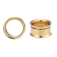 Load image into Gallery viewer, Schraubplug Metalltunnel Tunnel Chirurgenstahl dünn Edelstahl Plug golden Expander Piercing - chic-net.de
