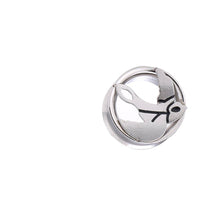 Load image into Gallery viewer, Schraubplug Tunnel Edelstahl dünn silber Taube Schwalbe - chic-net.de
