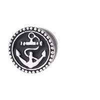 Load image into Gallery viewer, Schraubplug Tunnel Edelstahl Plug silber Anker Kreise - chic-net.de
