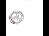 Load image into Gallery viewer, Schraubplug Tunnel Edelstahl silber geschwungenes Muster - chic-net.de
