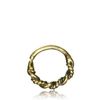 Load image into Gallery viewer, Septum Nasen Piercing Messing 1mm Seil Kordel gold - chic-net.de
