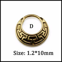 Load image into Gallery viewer, Septum Piercing Messing 1.2mm Clicker griechisch - chic-net.de
