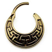 Load image into Gallery viewer, Septum Piercing Messing 1.2mm Clicker griechisch - chic-net.de
