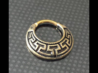 Load image into Gallery viewer, Septum Piercing Messing 1.2mm Clicker griechisch - chic-net.de
