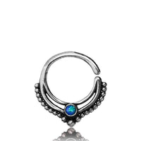 Load image into Gallery viewer, Septum Piercing Nasenring Messing Silber Spitze 1mm - chic-net.de
