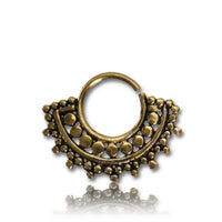 Load image into Gallery viewer, Septum Piercing Nasenringe Kreise Band Messing 1 mm goldfarben antik Ohrring - chic-net.de
