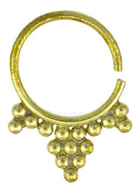 Load image into Gallery viewer, Septum Piercing Nasenringe Pfeil Dreiecke Messing Tribal goldfarben nickelfrei antik exotisch Ohrring - chic-net.de

