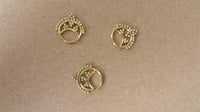 Load image into Gallery viewer, Septum Piercing Nasenringe Punkte Sichel Spitzen Messing Tribal goldfarben nickelfrei antik Ohrring - chic-net.de
