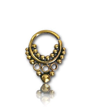 Load image into Gallery viewer, Septum Piercing Nasenringe Ringe Kugeln Messing 1,6 mm goldfarben antik Ohrring - chic-net.de
