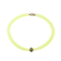 Load image into Gallery viewer, Set Kette Armband Stein Perle Nylon Schlauch Magnetverschluss zweilagig nickelfrei bunt neon - chic-net.de
