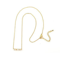 Load image into Gallery viewer, Set Kette Ohrringe 18 karat vergoldet Ketten Perlen Bogen nickelfrei weiß Reihe - chic-net.de
