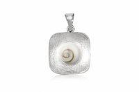 Cargar imagen en el visor de la galería, Shivaauge Anhänger Quadrat gebürstet gewölbt Silberanhänger 925er Sterlingsilber - chic-net.de
