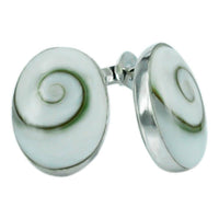 Load image into Gallery viewer, Shivaauge aufrecht oval Silberohrstecker Ohrstecker 925er Silber Shiva Auge Eye Damen - chic-net.de
