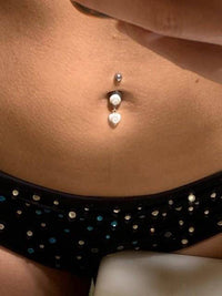 Cargar imagen en el visor de la galería, Shivaauge Bananen Piercing Kugel Herz Anhänger 925er Sterling Silber Shivaauge Bauchnabel - chic-net.de
