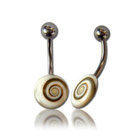 Load image into Gallery viewer, Shivaauge Bauchnabelpiercing Scheibe Kugel Bananenpiercing Edelstahl - chic-net.de
