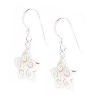 Cargar imagen en el visor de la galería, Shivaauge Blume Silberohrringe Ohrringe Ohrhänger 925er Sterling Silber Damen Schmuck Shiva Auge - chic-net.de
