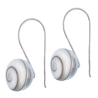 Cargar imagen en el visor de la galería, Shivaauge Halbkugel 10 mm Ohrringe rund 925er Sterling Silber Silberohrringe Shiva Auge - chic-net.de

